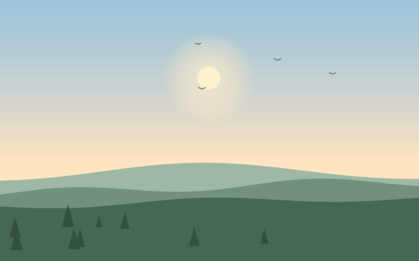 Illustrazione di un paesaggio