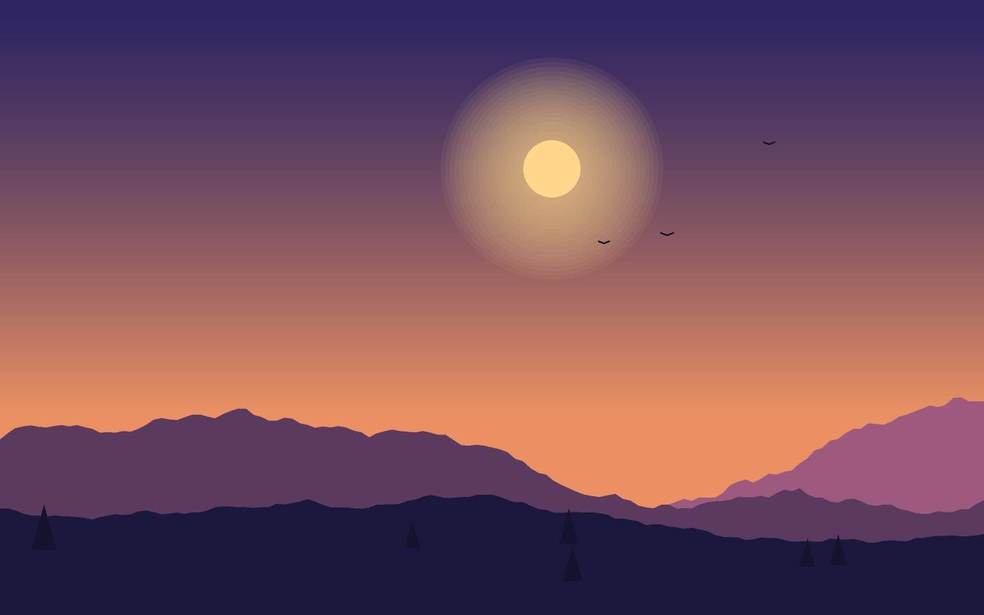 Illustrazione di un paesaggio