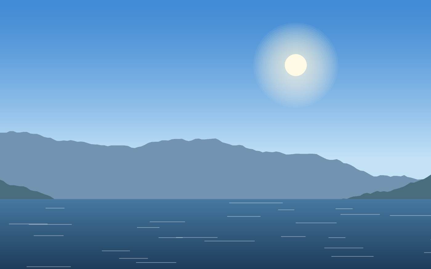 Ilustração de uma paisagem